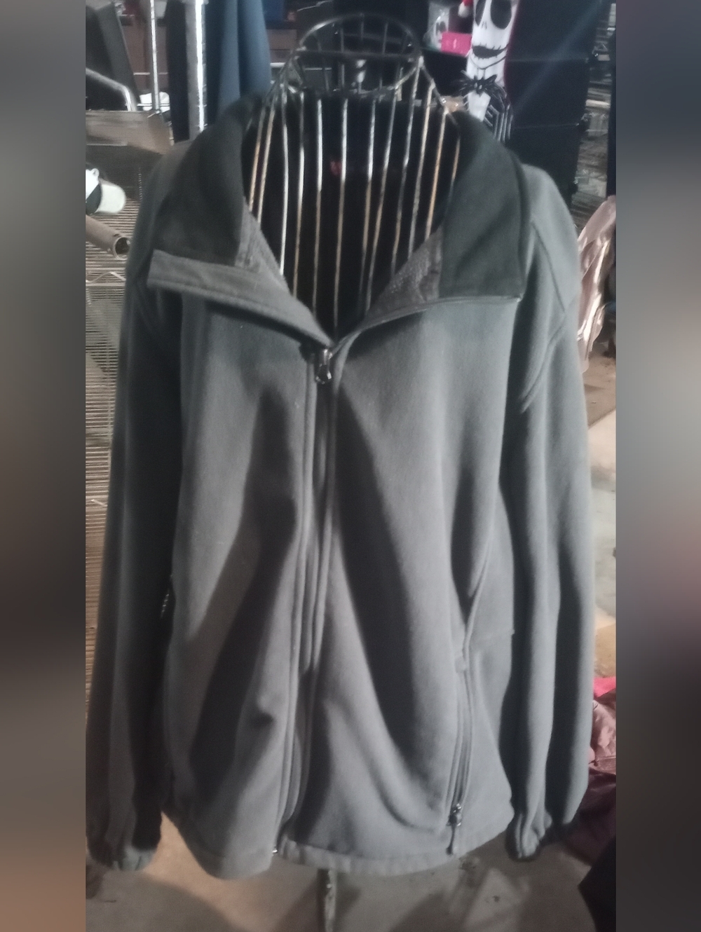 Free Country Men's Full-Zip Charcoal Gray Fleece Jacket